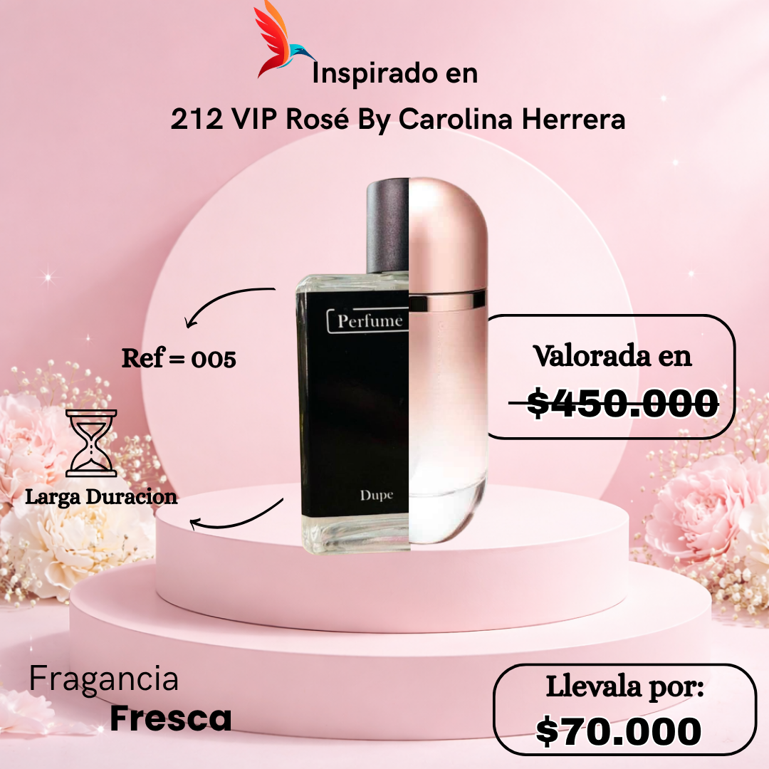 Perfume F005 inspirado en 212 VIP Rosé by Carolina Herrera