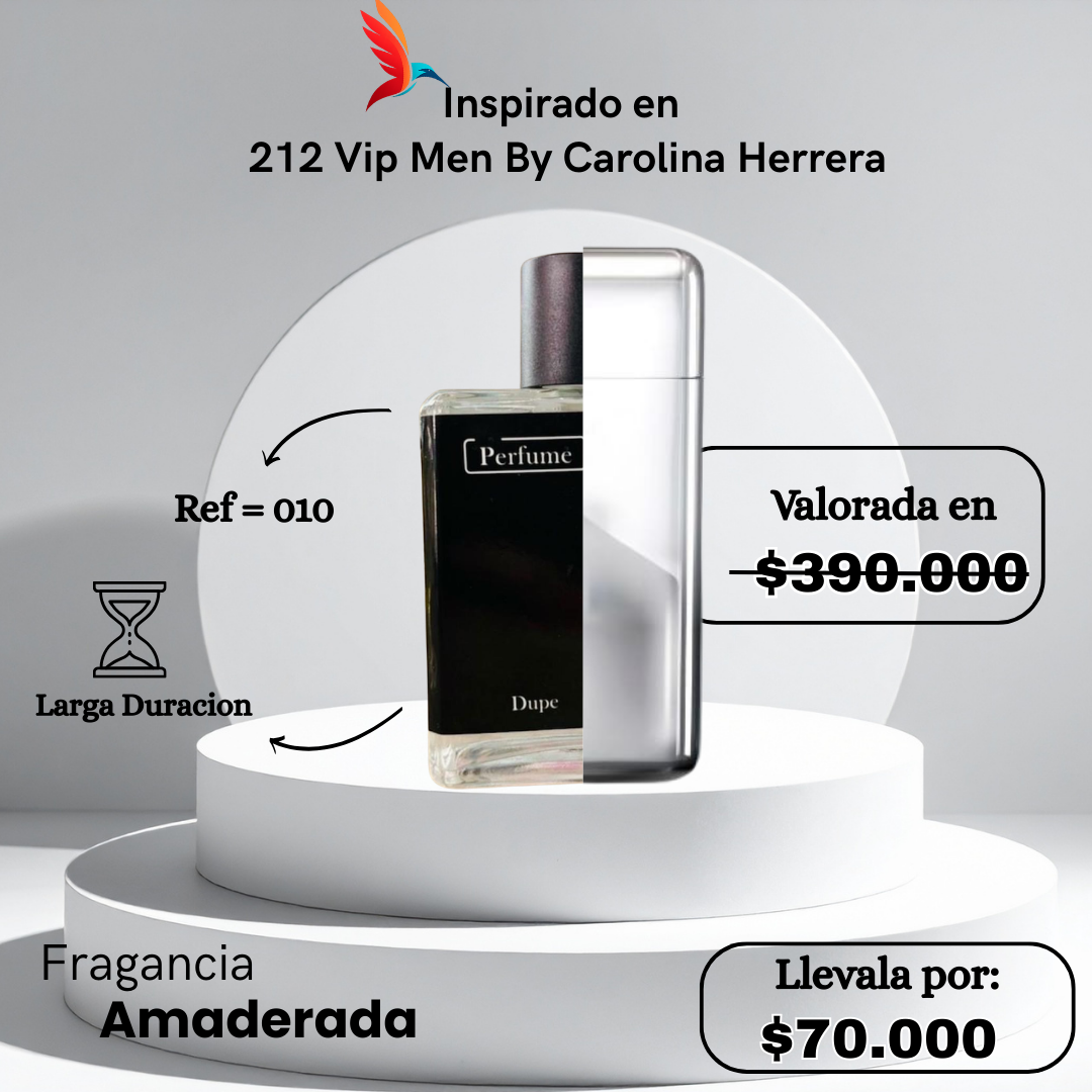 Perfume M010 Inspirado en  212 Vip Men By Carolina Herrera