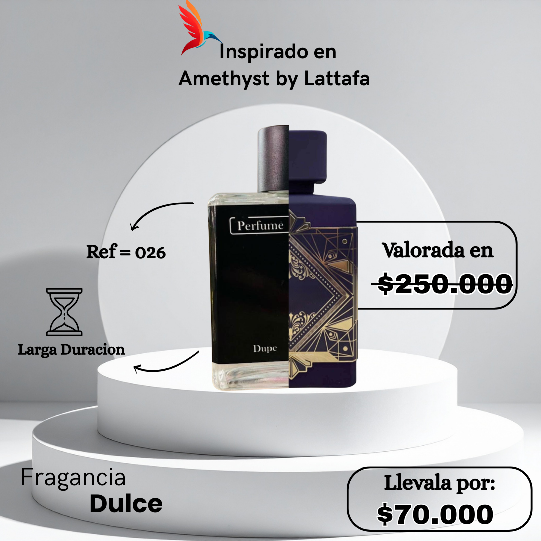 Perfume M026 Inspirada en Bade'e Al Oud Amethyst BY Lattafa