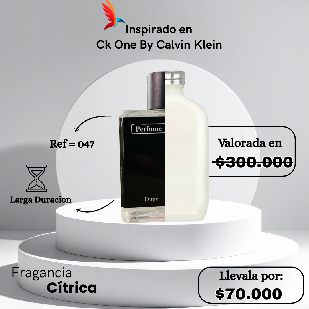 Perfume M047 inspirado en CK One by Calvin Klein