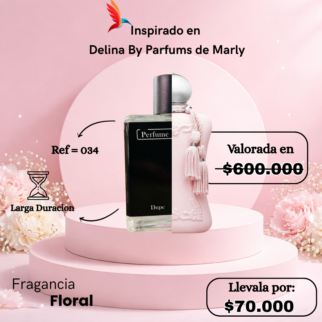 Perfume F034 inspirado en Delina by Parfums de Marly