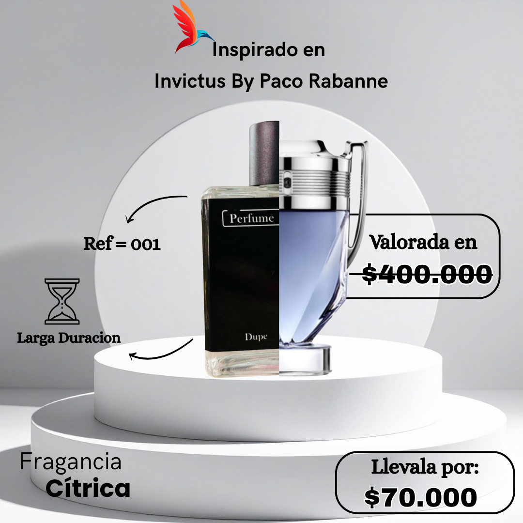 Perfume M001 Inspirado en Invictus By Paco Rabanne