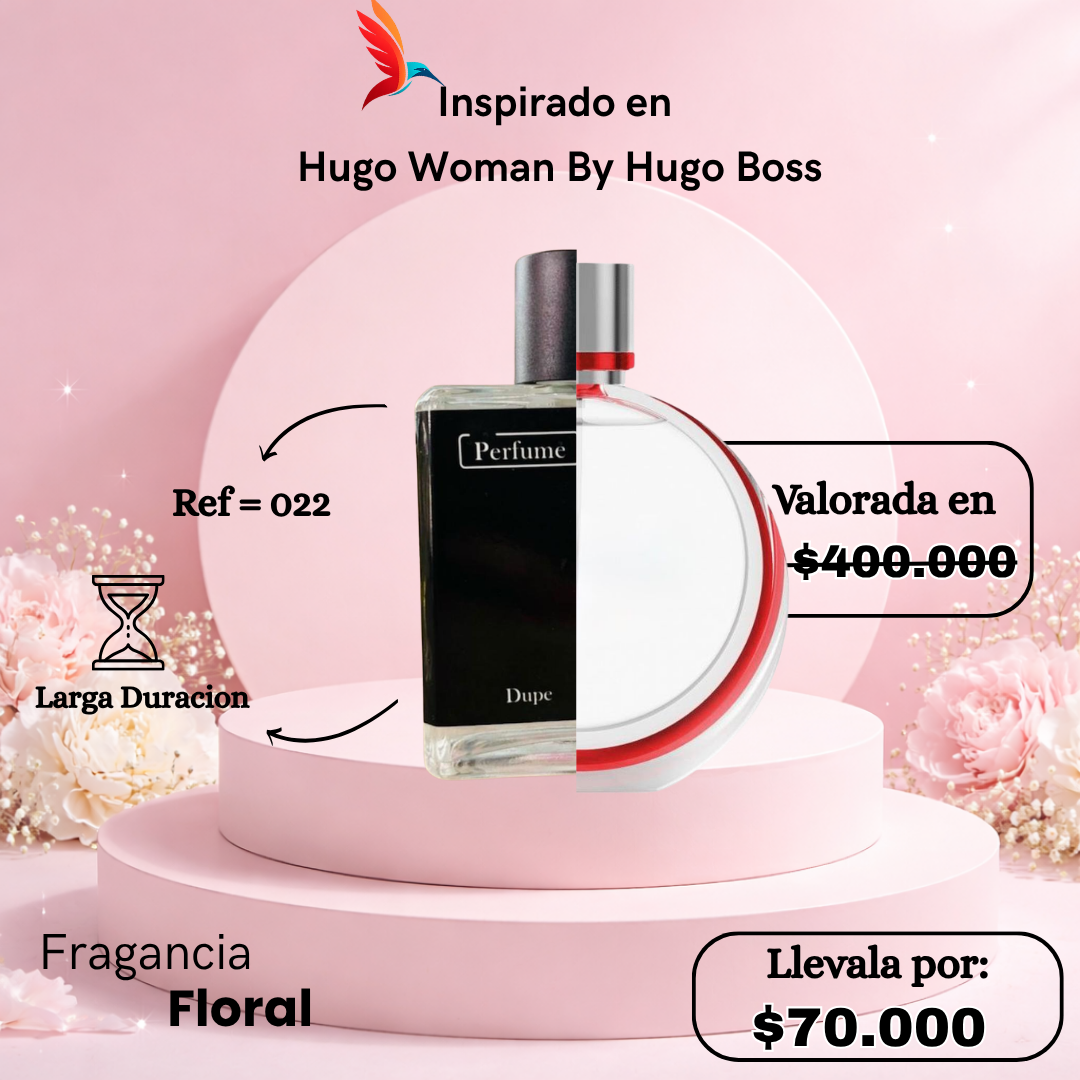 Perfume F022 inspirado en Hugo Woman by Hugo Boss
