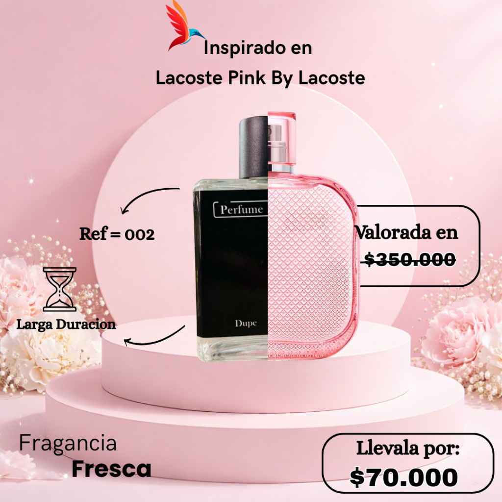 Perfume F002 inspirado en Lacoste Pink by Lacoste