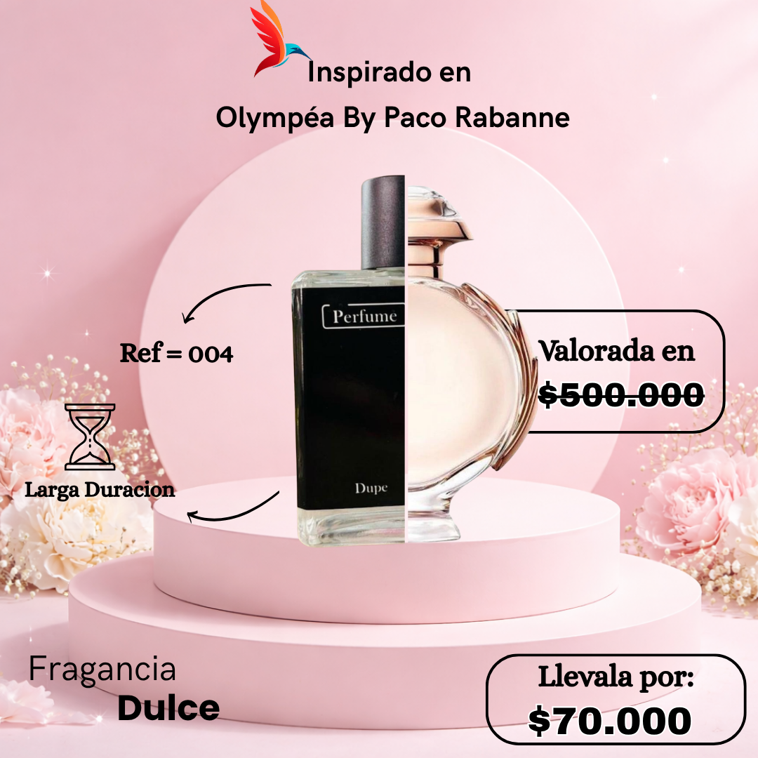 Perfume F004 inspirado en Olympéa by Paco Rabanne