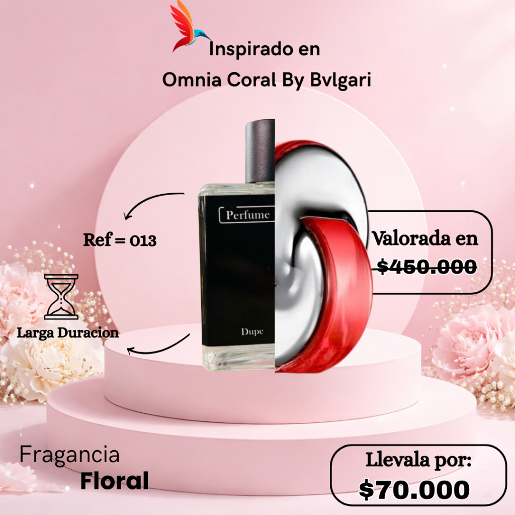 Perfume F013 inspirado en Omnia Coral by Bvlgari