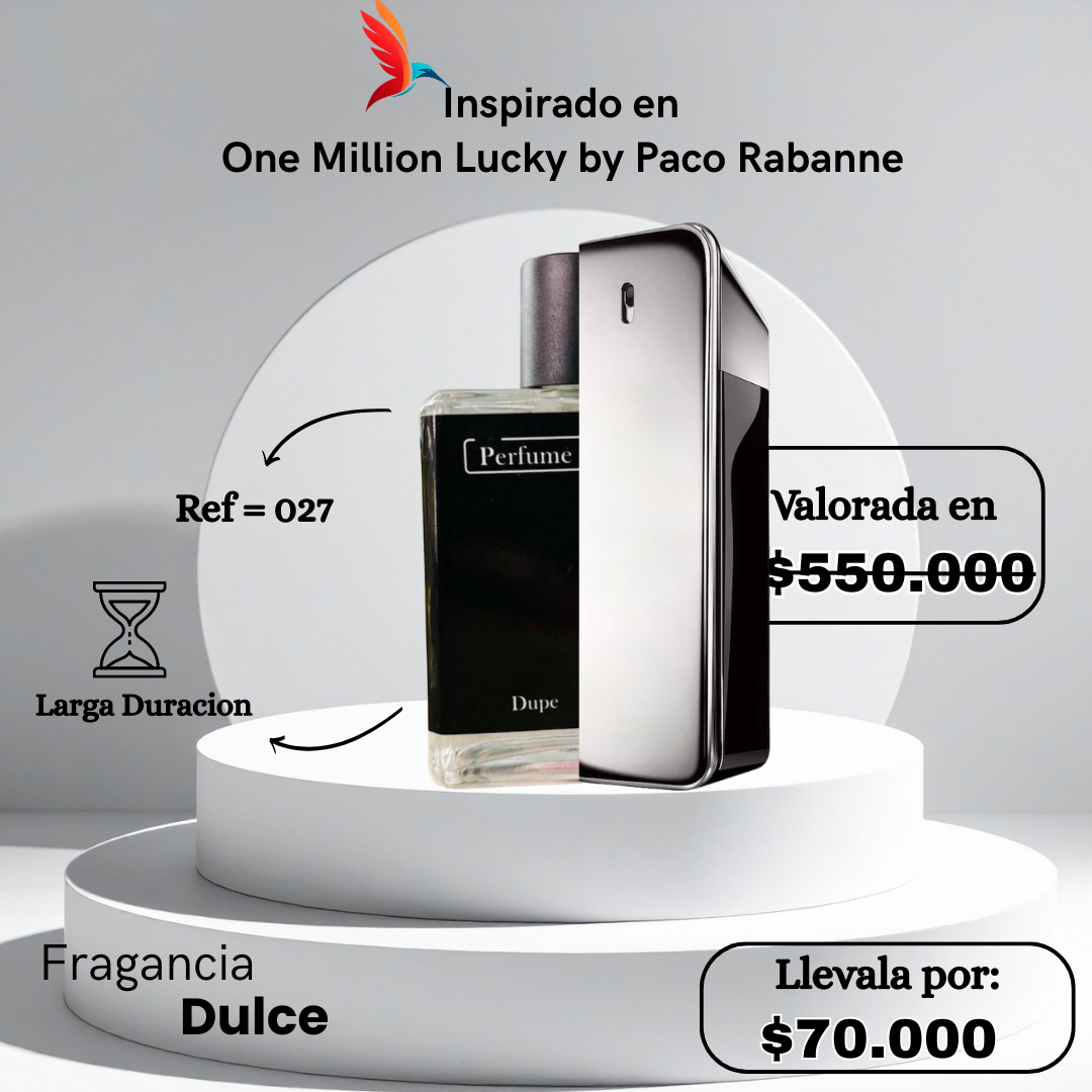 Perfume M027 Inspirada en 1 Million Lucky By Paco Rabanne