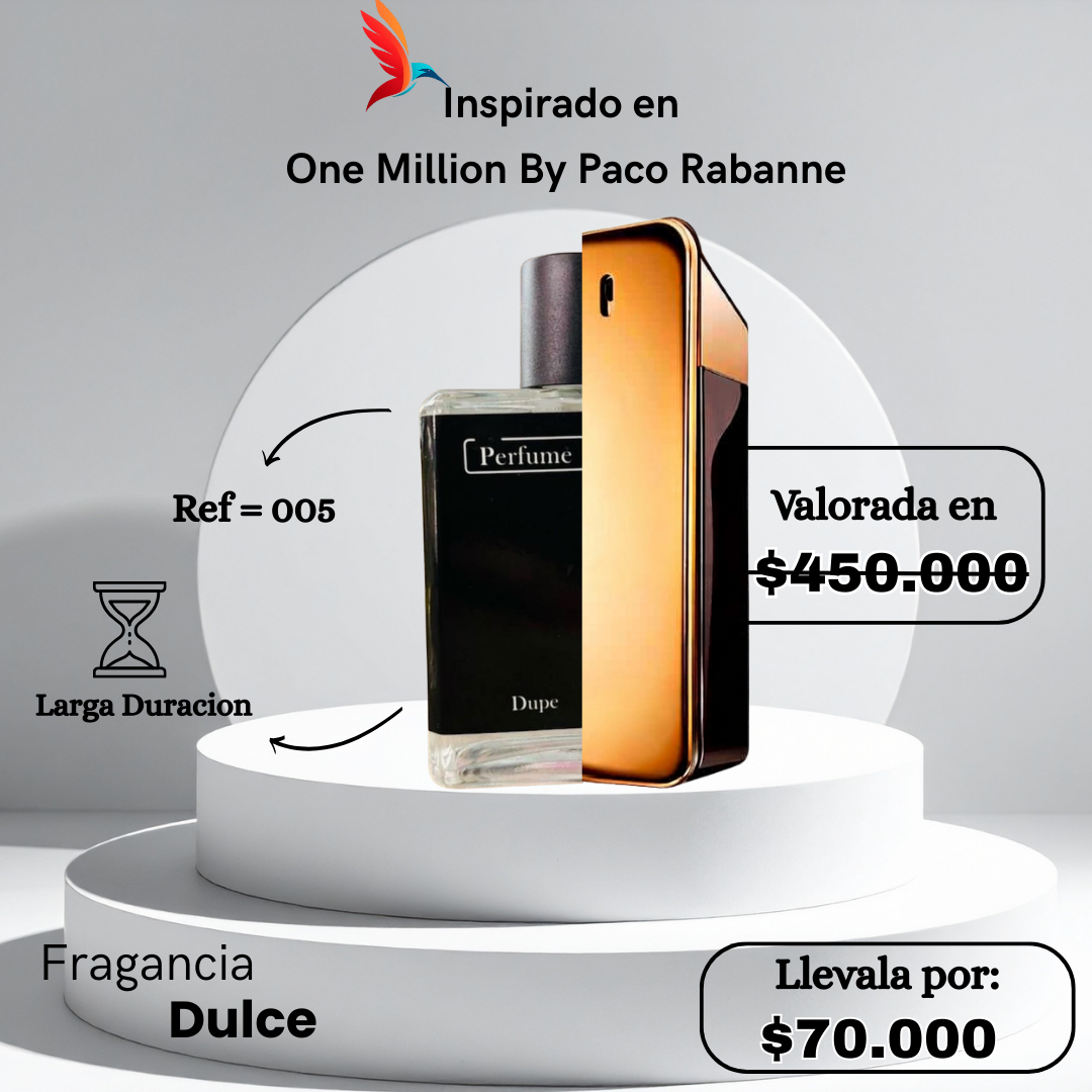Perfume M005 Inspirado en  One Million By Paco Rabanne