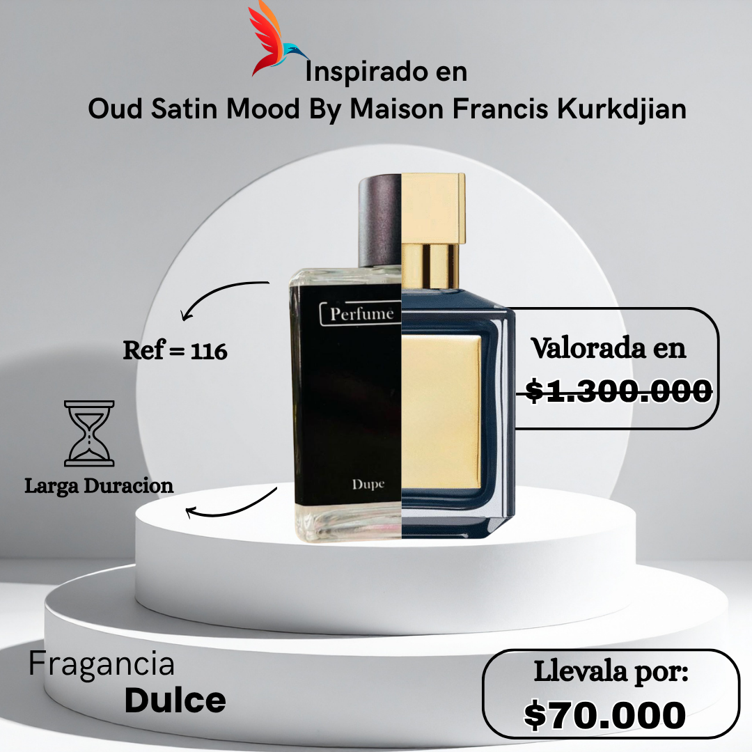 Perfume M116 inspirado en Oud Satin Mood by Maison Francis Kurkdjian