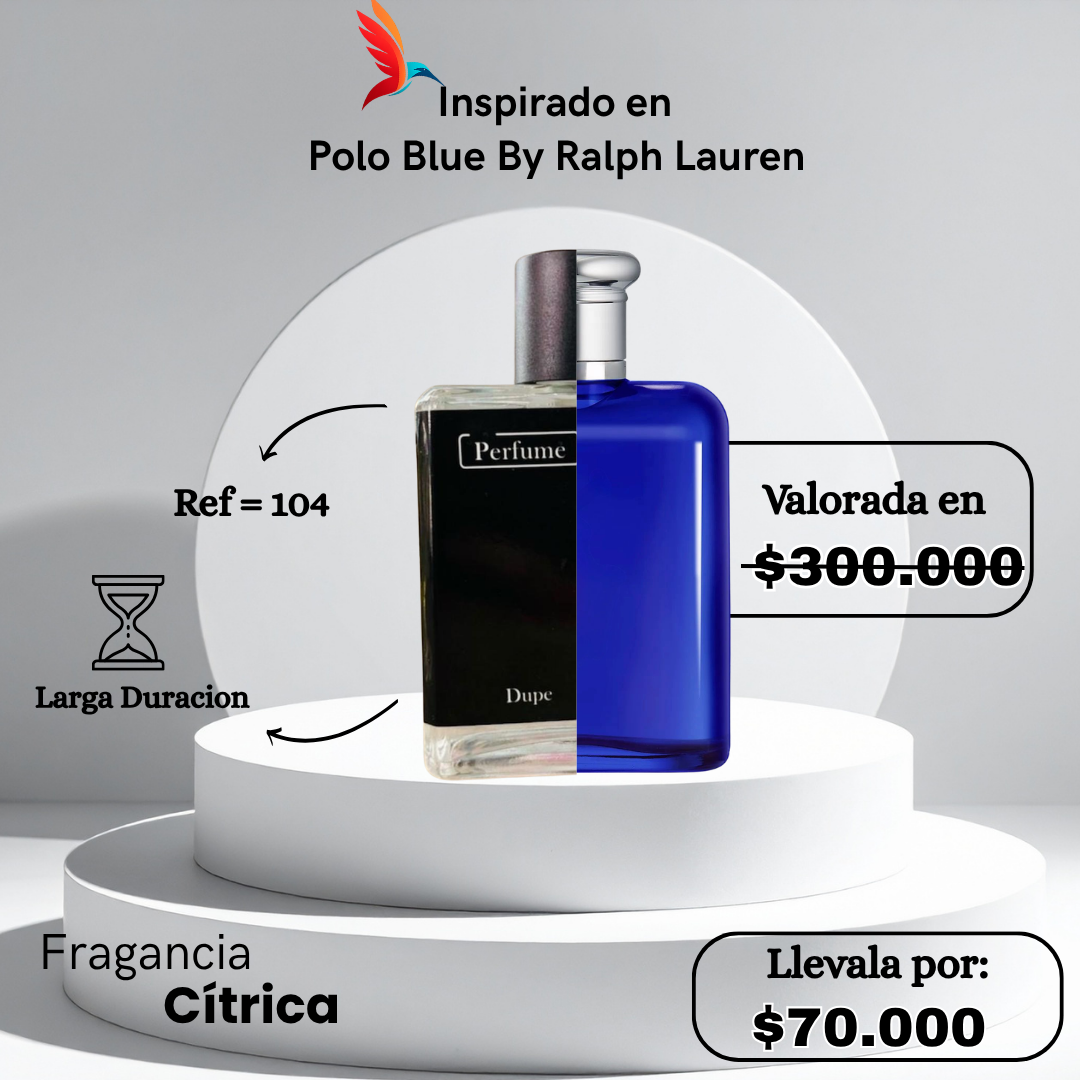 Perfume M104 inspirado en Polo Blue by Ralph Lauren