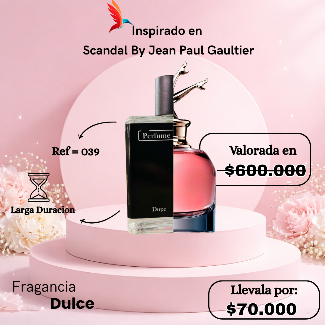 Perfume F039 inspirado en Scandal by Jean Paul Gaultier