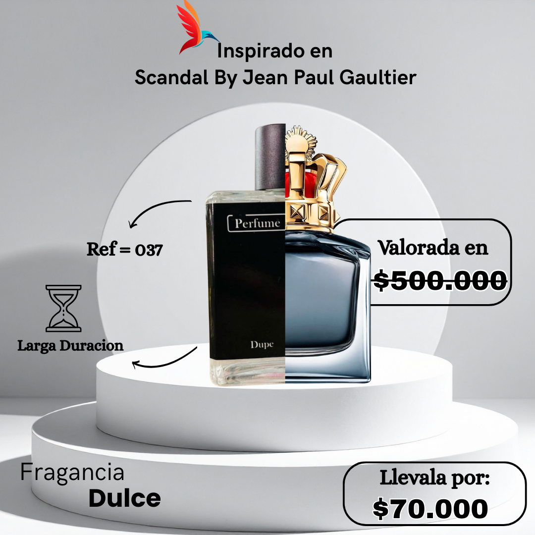 Perfume M037 inspirado en Scandal Pour Homme by Jean Paul Gaultier