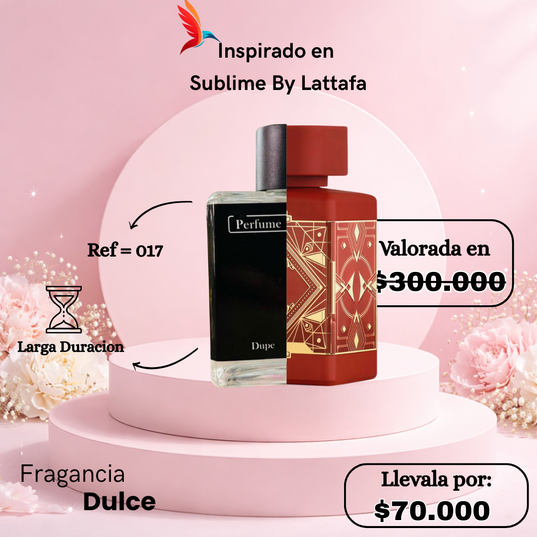 Perfume F017 inspirado en Sublime by Lattafa