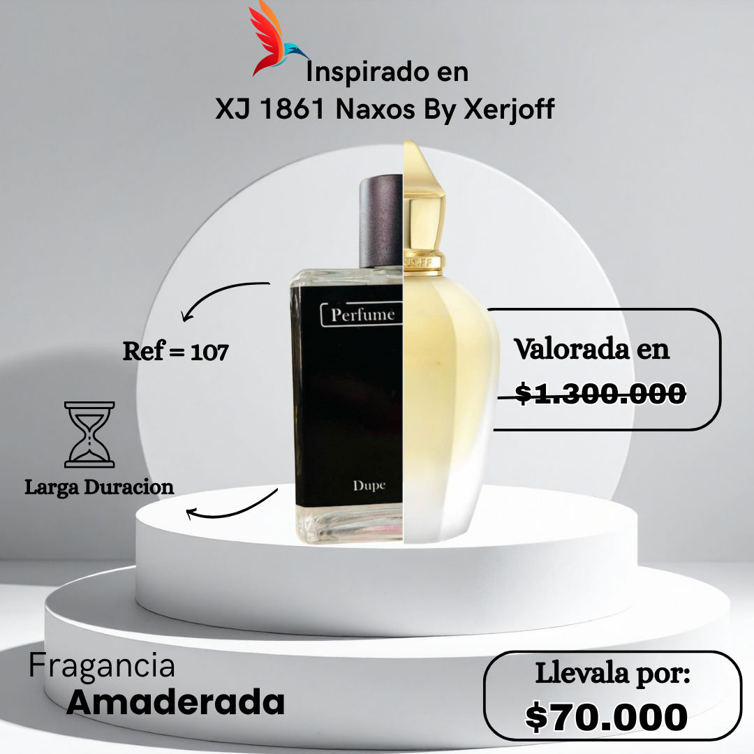 Perfume M107 inspirado en Naxos by Xerjoff