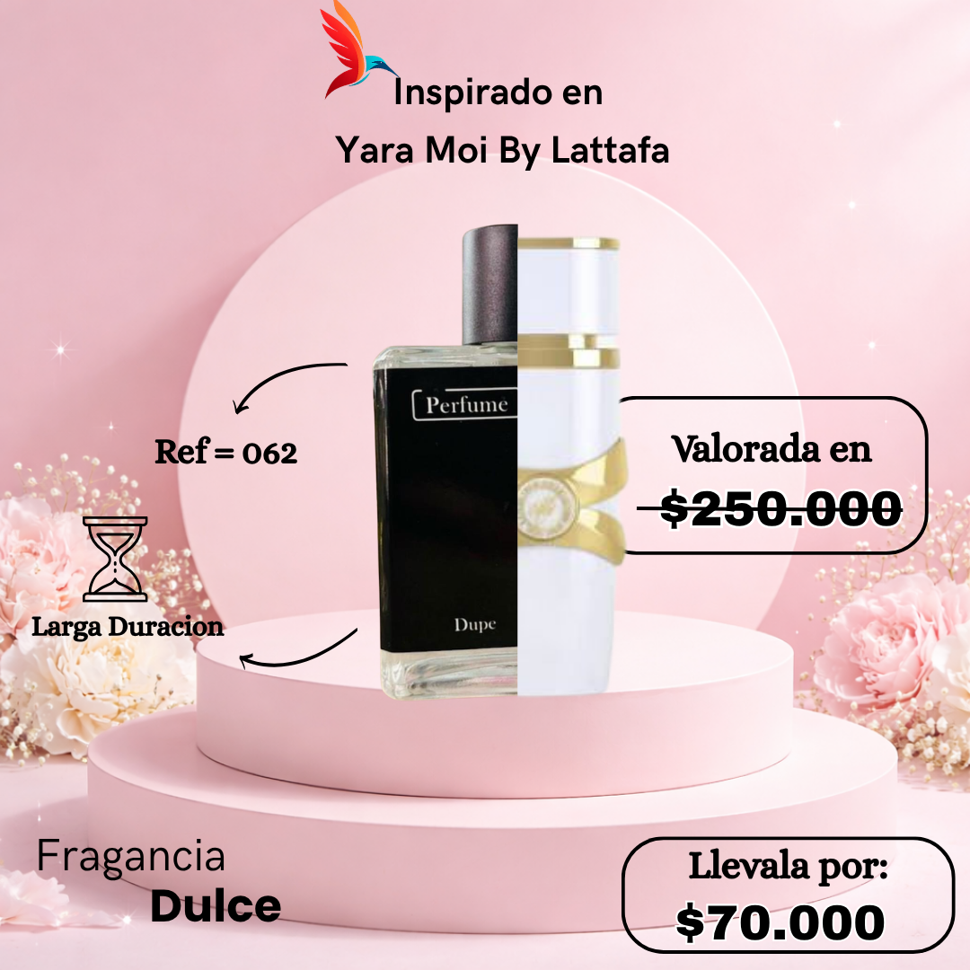 Perfume F062 inspirado en Yara Moi by Lattafa