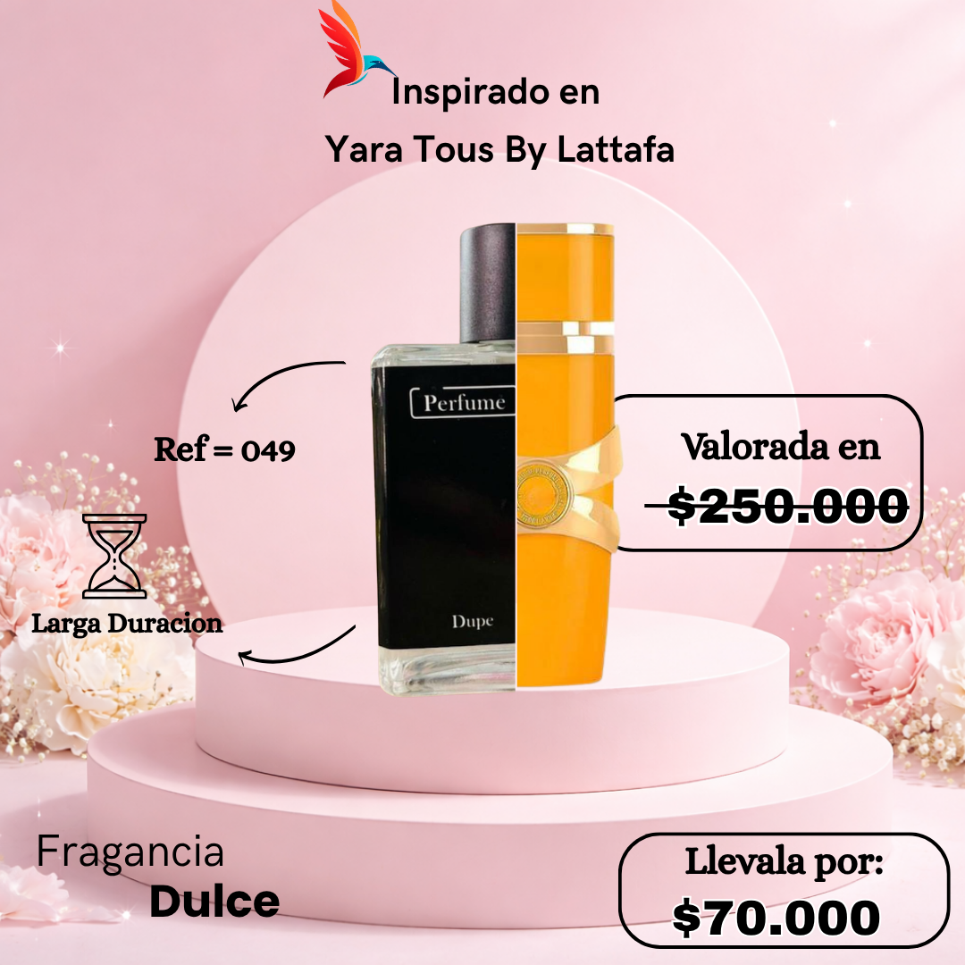 Perfume F049 inspirado en Yara Tous By Lattafa