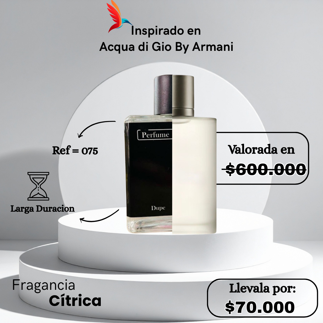 Perfume M075 inspirado en Acqua di Gio by Giorgio Armani