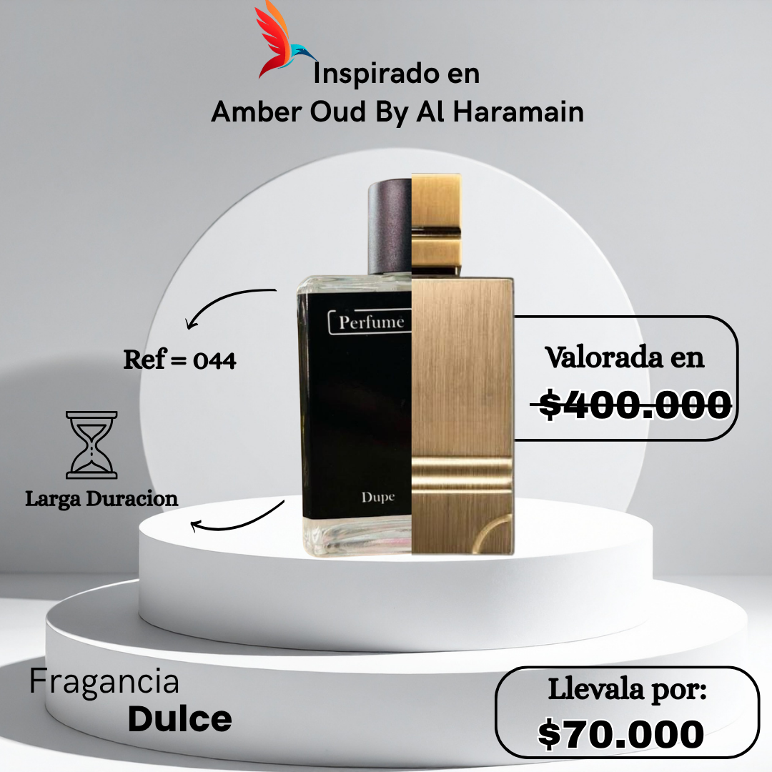 Perfume M044 inspirado en Amber Oud by Al Haramain