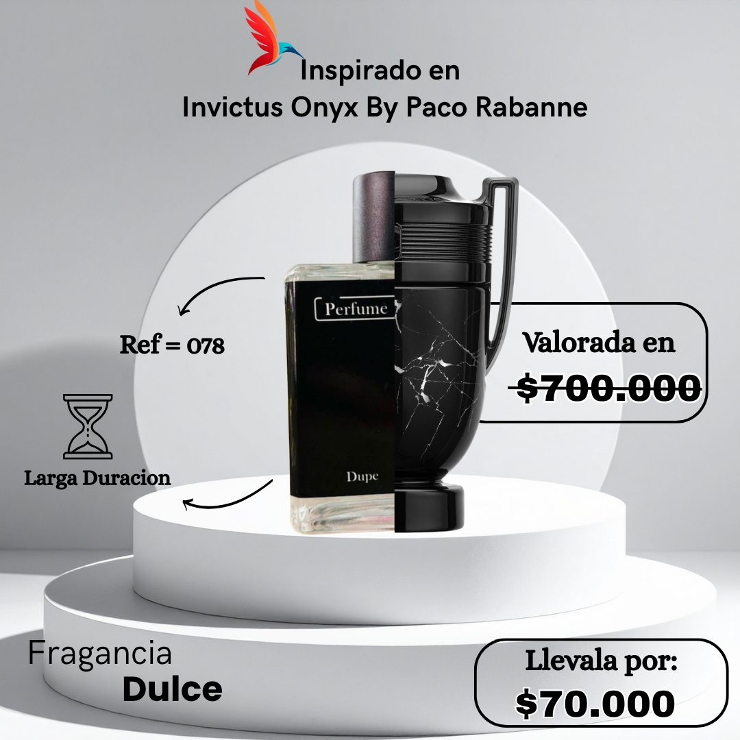 Perfume M078 inspirado en Invictus Onyx by Paco Rabanne