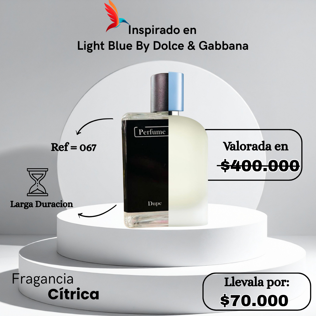 Perfume M067 inspirado en Light Blue Pour Homme by Dolce & Gabbana