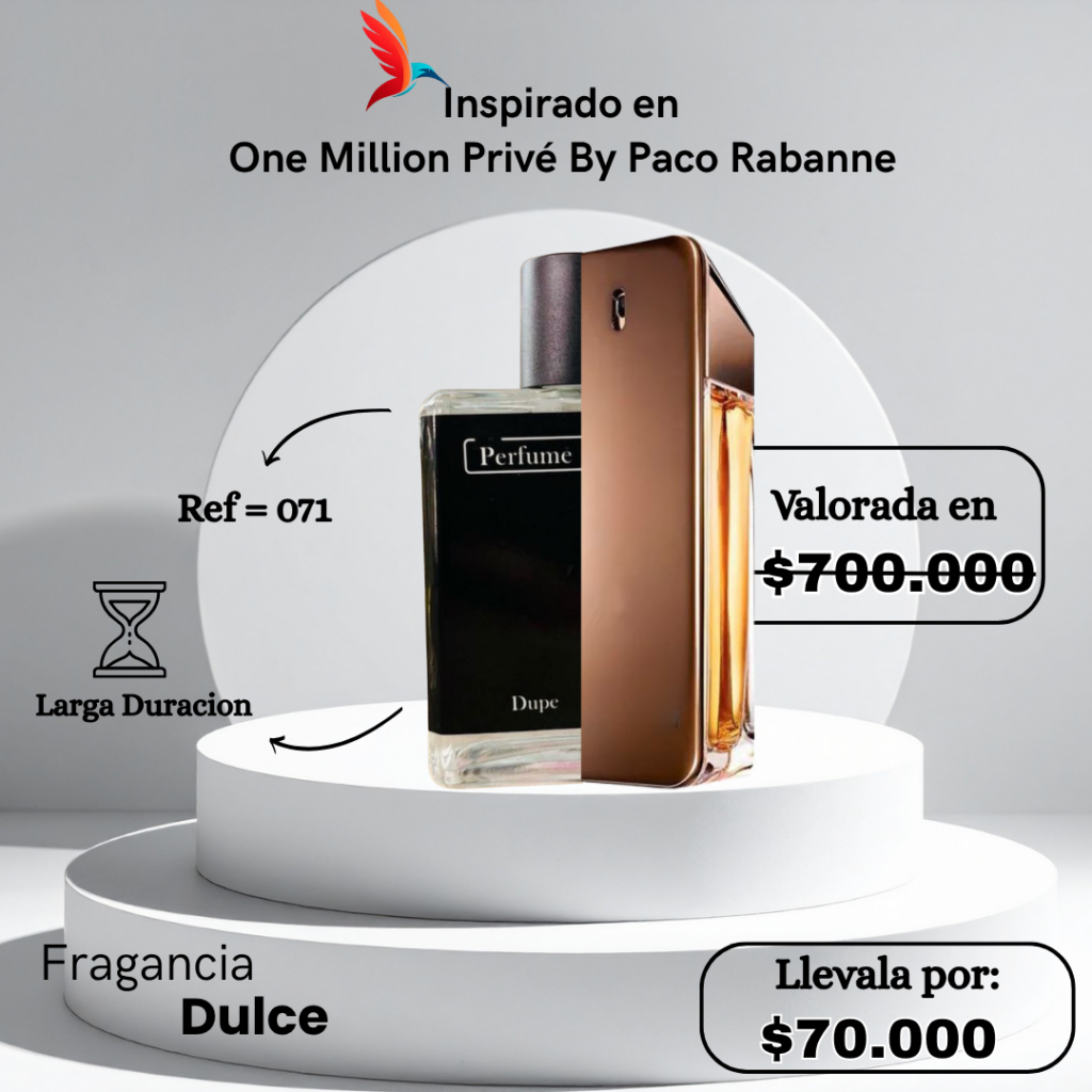 Perfume M071 inspirado en One Million Privé by Paco Rabanne