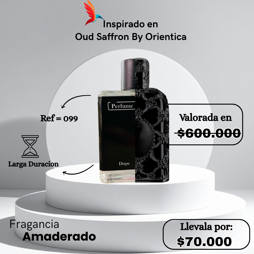 Perfume M099 inspirado en Oud Saffron by Orientica