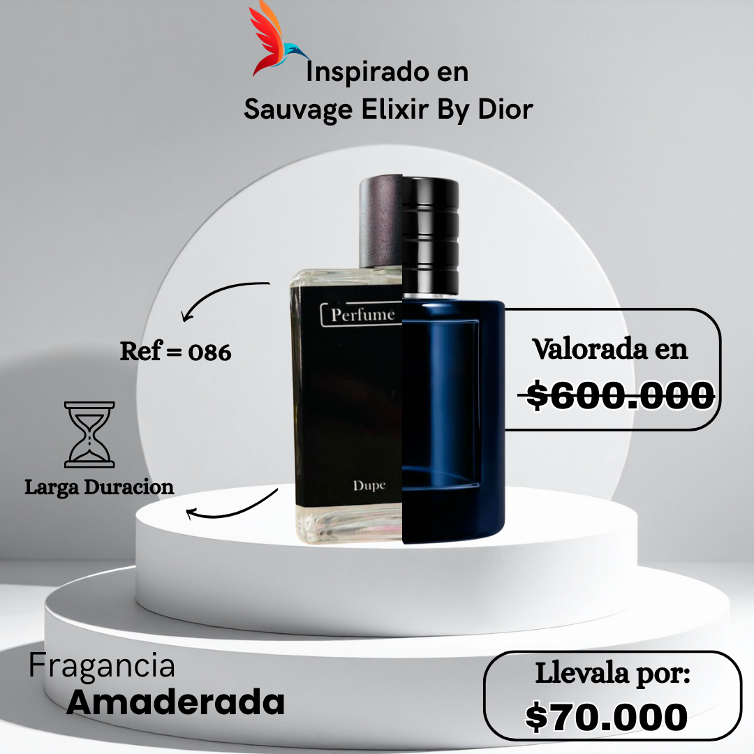 Perfume M086 inspirado en Sauvage Elixir by Dior